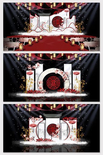 Classical Simple Red New Chinese Wedding Effect Picture | Decors & 3D Models PSD Free Download - Pikbest | Chinese wedding decor, Chinese wedding, Wedding backdrop design Sangjit Decoration, Asian Wedding Decor, Wedding Chinese, Chinese Wedding Decor, Reception Backdrop, Wedding Drawing, Wedding Stage Design, Wedding Backdrop Design, Chinese Decor