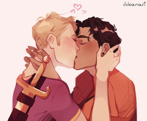 Percy X Jason Fanart, Percy And Jason, Jason And Percy, Percy And Nico, Jason X, Percy Jackson Ships, Jason Grace, Blood Art, Percy Jackson Characters