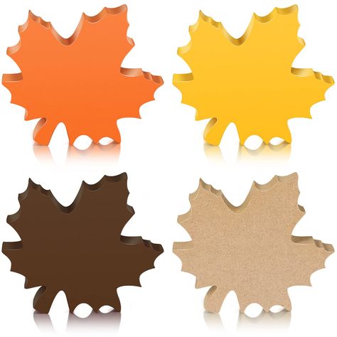 PRICES MAY VARY. What You Will Get: there will be 4 pieces fall maple leaf wooden crafts packaged to you, enough quantity and rich colors will satisfy your Thanksgiving Day decorative requirements, 3D designed fall leaves are ideal for adorning your tiered trays Size for Decorating: every fall leaves tiered tray decor measures approx. 10 x 11.5 x 1.2 cm/ 3.9 x 4.5 x 0.5 inches, which is an appropriate size to well fit many places as decorations, exquisite appearance can make your house look more Thanksgiving Tiered Tray Decor, Thanksgiving Tiered Tray, Table Centerpieces For Home, Fall Tiered Tray Decor, Office Party Decorations, Fall Table Centerpieces, Living Room Ornaments, Desk Office, Leaf Decor