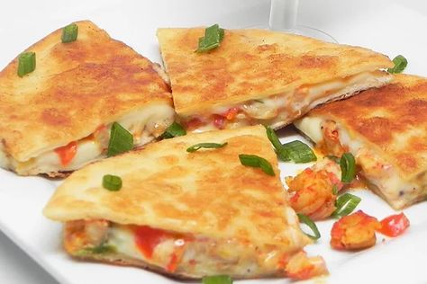 Crawfish Quesadillas Recipe | Allrecipes Crawfish Quesadillas, Mexican Quesadilla Recipes, Mexican Quesadilla, Crawfish Pie, Crawfish Recipes, Mexican Food Dishes, Crawfish Etouffee, Lazy Dinners, Seafood Diet