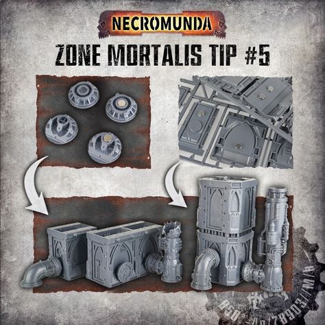 Zone Mortalis Necromunda, Necromunda Tiles, Sector Imperialis, Sector Mechanicus, Zone Mortalis, Necromunda Terrain, Necromunda Underhive, Orks 40k, Wargaming Table