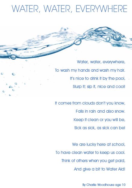 Poems On Water, Poem On Water, Poems About Water, Short Rhyming Poems, African Poems, Sensory Poem, Water Poems, Swimming Lesson Plans, Poems For Students