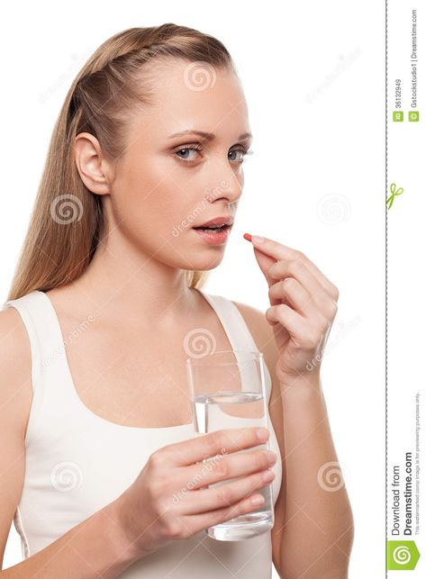 women taking a pill | Woman Taking Pills. Royalty Free Stock Images - Image ... A Pill, White Image, Art Tips, Young Woman, Stock Images Free, Royalty, Royalty Free, Stock Images, Take That