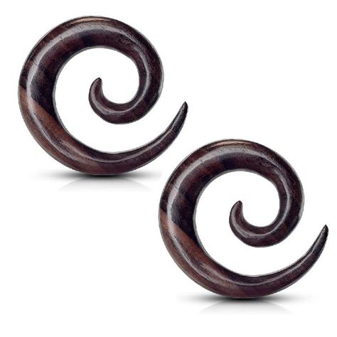 Organic Sono Wood Spiral Tapered Hanger Ear Plugs, Sold as a Pair Organic Wood, Body Jewelry Piercing, Ear Plugs, Body Piercing Jewelry, Pendant Rings, Stylish Jewelry, Piercing Jewelry, Jewelry Branding, Body Jewelry