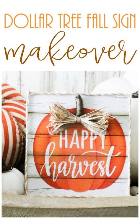 Dollar Tree fall sign makeover Home Decor Ideas Diy, Tree Sign, Dollar Tree Fall, Halloween Decorations Diy Outdoor, Tree Signs, Fall Sign, Paris Vintage, Decor Ideas Diy, Diy Decor Crafts