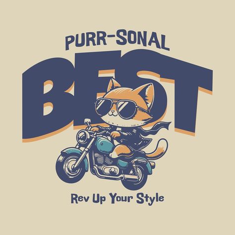 🐱🏍️ Rev up your style with our 'Purr-sonal Best' tee! For those who ride through life with flair. #CoolCat #tshirt #cartoon #funny #cat #biker #tshirtdesign #printondemand #kittl #kittldesign Character Logo, Cartoon Funny, Men Tshirt, Clothes Style, Funny Cat, Cool Cats, Your Style, Print On Demand, Tshirt Designs