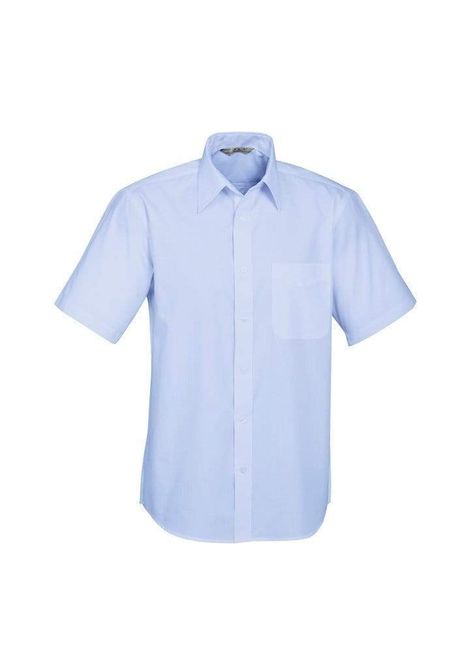 Biz Collection Corporate Wear Light Blue / XS Biz Collection Men’s Base Short Sleeve Shirt S10512 Shirt Half Sleeve Men, Mens Office Wear, Mens Office, Corporate Wear, Cotton Poplin Fabric, Skirt Socks, Cotton Fleece, Poplin Fabric, Half Sleeve