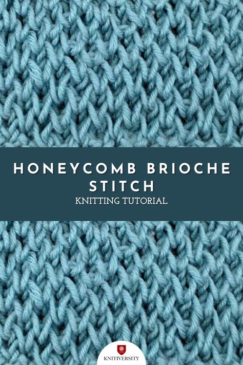 Knit Honeycomb Stitch, Hexagon Knitting Pattern, Honeycomb Brioche Knitting, Honeycomb Stitch Knitting, Knitting Brioche, Brioche Knitting Patterns, Driftwood Chandelier, Knitting 101, Knitting Hacks