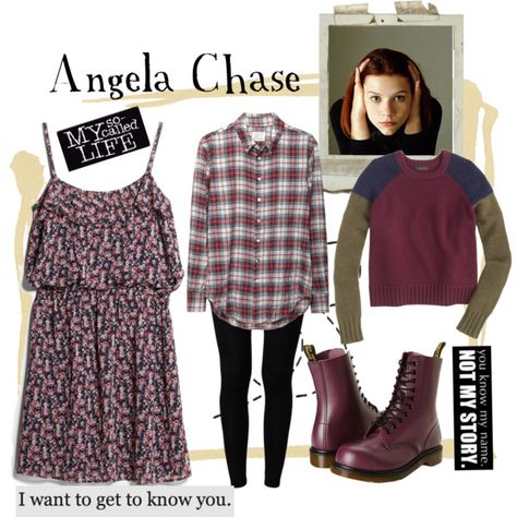 Angela Chase - My So-Called Life by rachelzawilski on Polyvore featuring MANGO, Band of Outsiders, J.Crew, American Vintage and Dr. Martens Charlie's Angels Inspired Outfits, Charlie’s Angles Outfits, Angela Chase Outfits, Charlies Angels 2019 Outfits, Clueless Tv Show Outfits Amber, Angela Chase, Brittany Murphy, 90s Outfits, Perfect Beard