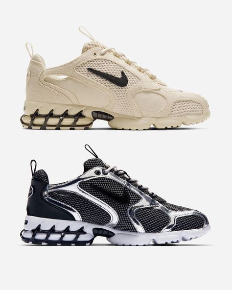 Supplying Girls With Sneakers on Instagram: “Two legends in the streetwear game, Nike and Stussy have joined forces to present the Nike x Stüssy Air Zoom Spiridon Cage 2. Sign-ups for…” Stock X Sneakers, Stussy Spiridon, Nike X Stussy, Stussy Nike, Nike Stussy, Old Shoes, Hype Shoes, Shoe Inspo, Air Zoom