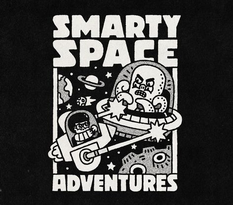 Space Illustration Design, Zhenya Artemjev, Space Graphic Design, Adventure Illustration, Space Graphics, Seni Pop, Space Adventure, Adventure Design, Posca Art