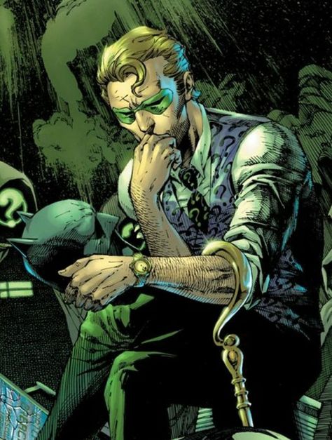 Comic Riddler, Riddler Dc, Mitch Gerads, Gotham Sirens, Iconic Villains, Batman Rogues, Batman Riddler, Edward Nygma, Jim Lee Art