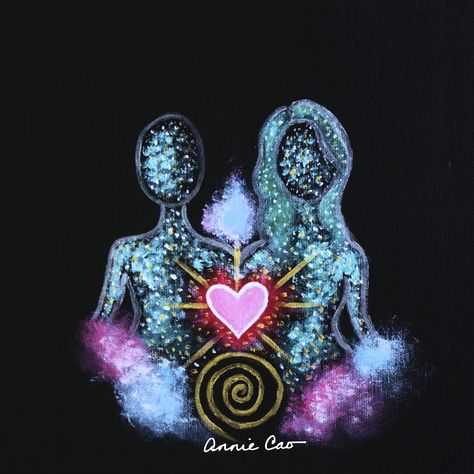 "Twin Flame: A Divine Union Art Print \"Throughout the entire Universe, Twin Flames will be drawn towards each other by the cord of memory that connects them. They recognize each other with an absolute certainty, and can never leave each other's sides. It is a search through many lifetimes, in during all these lifetimes the two of them will have certainly met before. However, each time -previously- their connection was not complete. Two human souls, born from one and the same soul, and therefore known to each other during many incarnations on earth. They complement each other, and help each other through their process of development. Twin Flames are both each other's opposites, and the perfection of themselves. They experience the sense of perfect unity. Their love is unconditional. Twin F Soul Connection Art Twin Flames, Divine Partner, Divine Union, Awakening Art, Twin Flame Art, Yin Yang Art, Child Of The Universe, Flame Tattoos, Flame Art