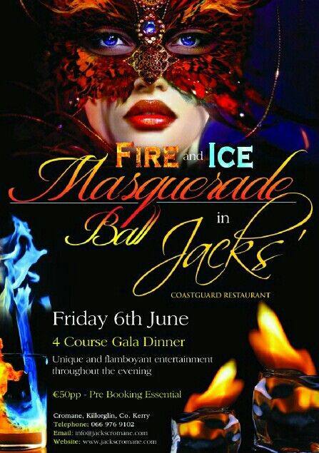 Fire and Ice Masquerade Ball   www.jacksCromane.com Fire And Ice Masquerade Ball, Fire And Ice Holiday Party, Fire And Ice Invitations Design, Fire And Ice Ball, Fire And Ice Formal Theme, Fire And Ice Party Theme, Ice Theme, Ice Party, Ice Ball