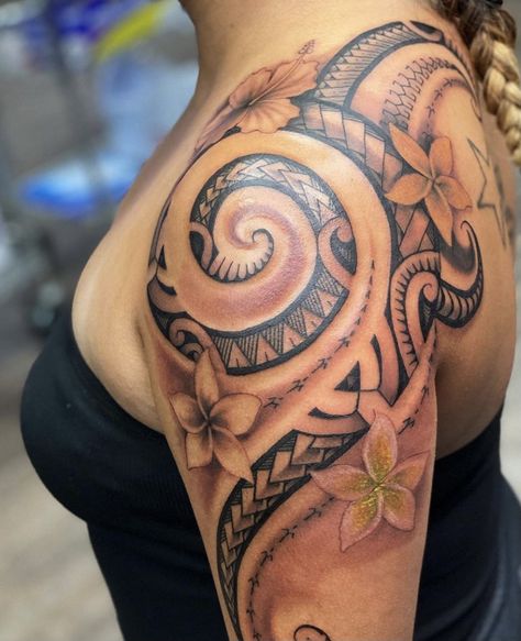 Negative Ink Tattoo, Hawaiian Shoulder Tattoo For Women, Traditional Samoan Tattoo Women, Carribean Tattoo For Women, Hawaiian Sleeve Tattoo Women, Polynesian Tattoos Women Shoulder, Tongan Tattoo Women, Polynesian Tattoos Women Forearm, Quarter Sleeve Tattoos For Women Shoulder