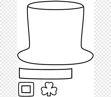 Leprechaun Hat Template, Leprechaun Hat Template Free Printable, Leprechaun Template, Drawing Leprechaun, St Patricks Day Hat Printable, St Patrick’s Day Hats For Kids, Beer Drawing, St Patricks Day Hat, Valentines Day Drawing