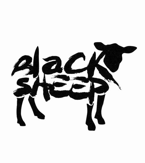 Black Sheep Tattoo Design, Black Sheep Tattoos, Black Sheep Aesthetic, Black Sheep Drawing, Black Sheep Tattoo Ideas, Black Sheep Tattoo, Traditional Dagger Tattoo, Traditional Dagger, Graffiti Drawings