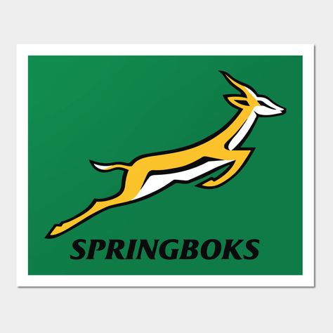 Springboks Rugby South Africa, Springboks Rugby, Rugby Party, Go Bokke, South African Rugby, Rugby Logo, Springbok Rugby, Rugby Sevens, Decoupage Printables