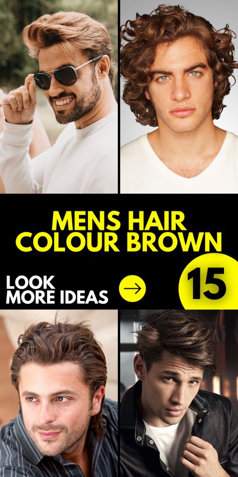 Explore the Versatility of Brown Hair Color for Men | From Casual to Formal Looks Discover the versatility of brown hair color for men, suitable for various skin tones and mens fashion styles. Whether you prefer a casual, laid-back look or a more formal and polished appearance, brown hair color can complement your skin tone and enhance your overall style. From subtle highlights to a full-color transformation, embrace the warmth and sophistication of brown hair to elevate your fashion game. Brown Hair Color Men, Perfect Brown Hair, Hair Color For Dark Skin Tone, Men's Hair Color, Hair Color For Men, Hair Color Ideas For Men, Hair Color Auburn Brown, Global Hair Color, Subtle Hair Color