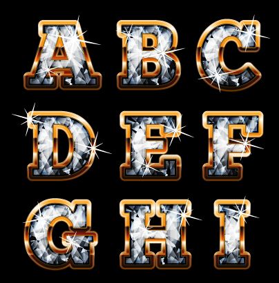 Shiny diamond with golden alphabet vectors 05 Diamond Letters, Nfl Funny, Game Font, Broken Screen Wallpaper, Diamond Vector, Broken Screen, Alphabet Fonts, Typographic Logo, Lettering Alphabet Fonts