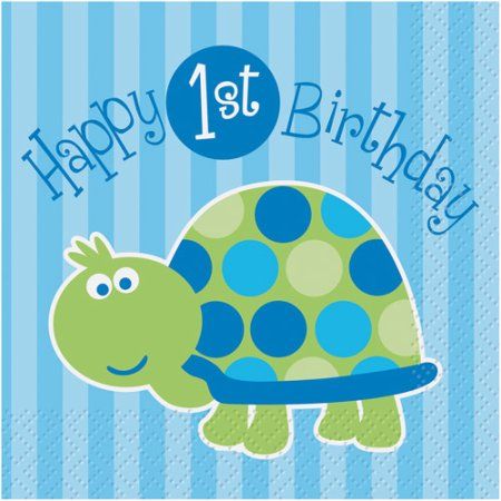 Turtle Baby Shower, Turtle Birthday Parties, Turtle Theme, Turtle Birthday, 1st Birthday Themes, Turtle Party, Birthday Napkins, Kids Party Supplies, Happy 1st Birthdays