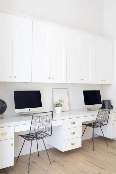 Double Home Office, Double Home Office Ideas, Hiasan Dalaman Rumah, Reka Bentuk Dalaman, Homework Room, Minecraft Interior, Best Schools, Interior Design Minimalist, Study Nook