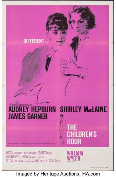 The Children's Hour (United Artists, 1962). Folded, Very Fine. One | Lot #51096 | Heritage Auctions Audrey Hepburn Movie Posters, Audrey Hepburn Movies, William Wyler, James Garner, Shirley Maclaine, Cinema Posters, Movie Posters Vintage, Drama Film, Film Posters