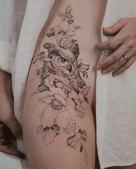 Realistic Owl Tattoo, Owl Tattoo Sleeve, Owl Tattoo Drawings, Mother Nature Tattoos, Owl Tattoo Design, Incredible Tattoos, Lace Tattoo, Safe Travels, Beautiful Owl