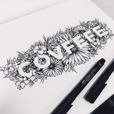 #illustration #art #artwork  #graphicdesign #graphic #drawings #linework #lineart Line Art Letters, Name Doodle, Name Doodle Art, Floral Letters Drawing, Mandala Drawing Letters, Flowers Illustration Black And White, Doodle Art Name, Floral Illustrations Black And White, Embedded Letters Zentangle