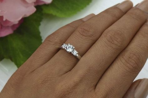 Silver Three Stone Engagement Rings, 3 Stone Engagement Rings With Band, Unique Diamond Wedding Bands, Engagement Ring Three Stone, Ring Inspiration, Ring Three Stone, Leaf Engagement Ring, Filigree Engagement Ring, Ring Man