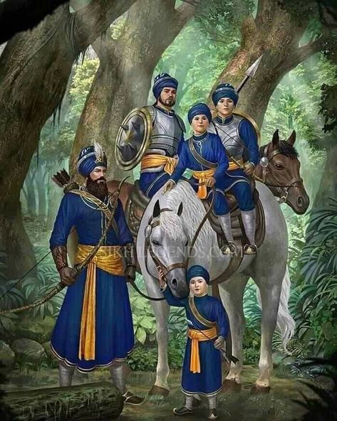 Guru Gobind Singh Ji With Sons, Char Sahibzade, Char Sahibzade Pics, Guru Wallpaper, Temple Wallpaper, Golden Temple Wallpaper, Guru Nanak Photo, Guru Gobind Singh Ji, Guru Nanak Wallpaper