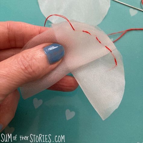 Easy to sew organza flowers — Sum of their Stories Craft Blog Organza Flowers How To Make, Fabric Flowers Diy Easy, Making Fabric Flowers, Thread Up, Flowers Petals, Organza Flowers, Fabric Flowers Diy, Organza Fabric, Satin Flowers