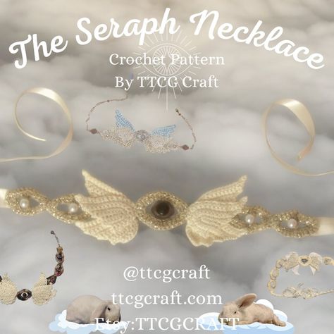 And it’s release time !! 🥳 thank you to all the testers that did the prettiest Seraph necklaces, the crochet pattern is available now !! 😍 #crochet #crocheting #crochetersofinstagram #crochetnecklace #crochetchoker #crochetdesign #crochetdesigner #crochetpattern #crochetinspiration #whimsigoth #etherealaesthetic #gothaesthetic #biblicalangel #biblicallyaccurateangels #seraphim #seraph #creepyart #testerappreciation #patternrelease #patternreleaseday Whimsigoth Crochet Patterns, Crochet Whimsigoth, Whimsigoth Crochet, Business Crochet, Crochet Idea, Beginner Crochet Tutorial, Ethereal Aesthetic, Goth Aesthetic, Halloween Crochet