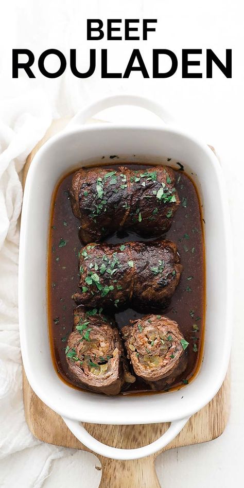 German Beef Rouladen Recipe Rolled Meat, Beef Rouladen Recipe, Rouladen Recipe, Beef Rouladen, Beef Entrees, German Dishes, Chef Billy Parisi, Fried Steak Recipes, Fall Eats