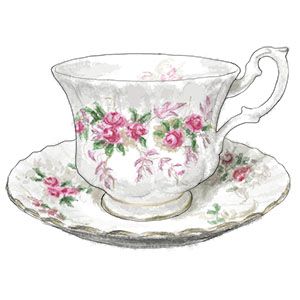 Valentines Gifts for people who love love, and love food. :  ifyoucanmakethatyoucanmakethis Watercolor Teacup, Tea Cup Drawing, Carol Moore, Illustration Rose, Tea Cup Art, Tea Illustration, Oil Painting Lessons, Cup Art, Tea Art