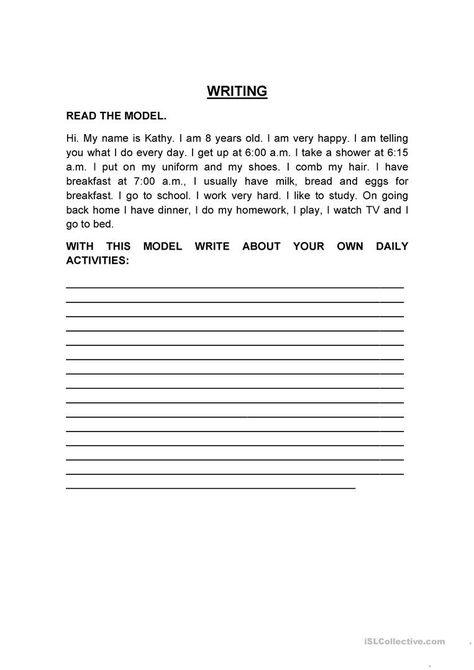 English Writing Exercises Worksheets English Writing Exercises, Sight Word Writing Practice, Sight Word Worksheets Free, Writing Alphabet Letters, Writing Activities For Preschoolers, Creative Writing Worksheets, Creative Writing Exercises, Letter Writing Practice, Writing Exercise