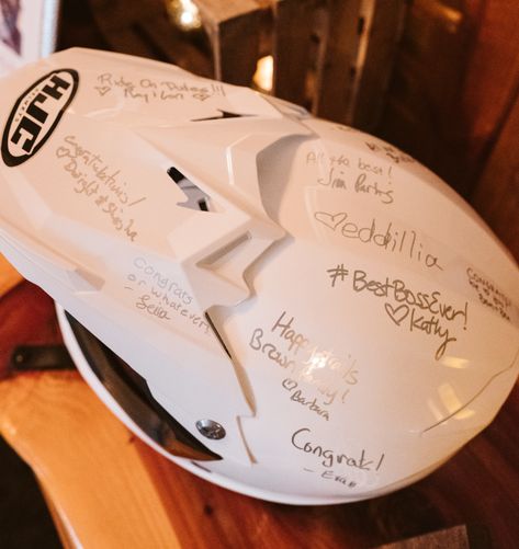 ATV helmet guest book for wedding reception at our Forest House Lodge Wedding Atv Wedding, Guest Book For Wedding, Lodge Wedding, Wedding Vibes, Forest House, Country Wedding, Guest Book, Wedding Reception, Our Wedding