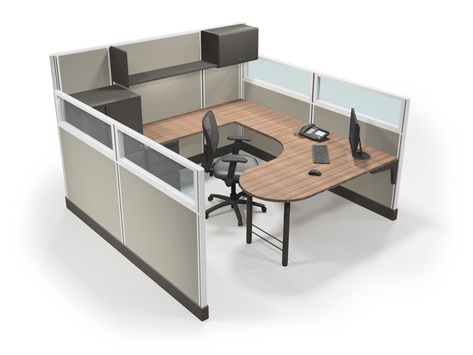 Office Cubicle Design, Cubicle Design, Modular Furniture System, Office Pantry, Office Organization At Work, Office Paint, Commercial Office Space, Shelves Storage, Real Estate Office