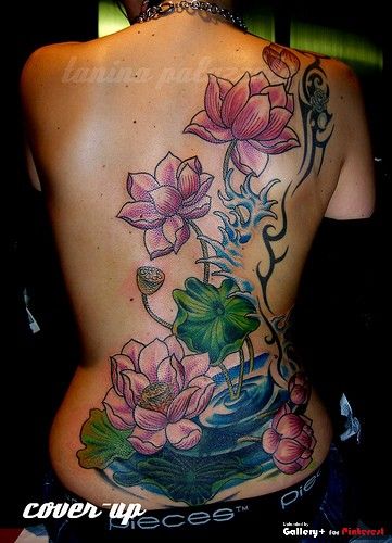 . Tattoo Cover Up With Flowers, Back Tattoo Women Color, Side Of Body Tattoos For Women, Tattoo Lotus, Stomach Tattoo, Full Leg Tattoos, Henna Tattoo Designs Hand, Intricate Tattoo, Mother Tattoos