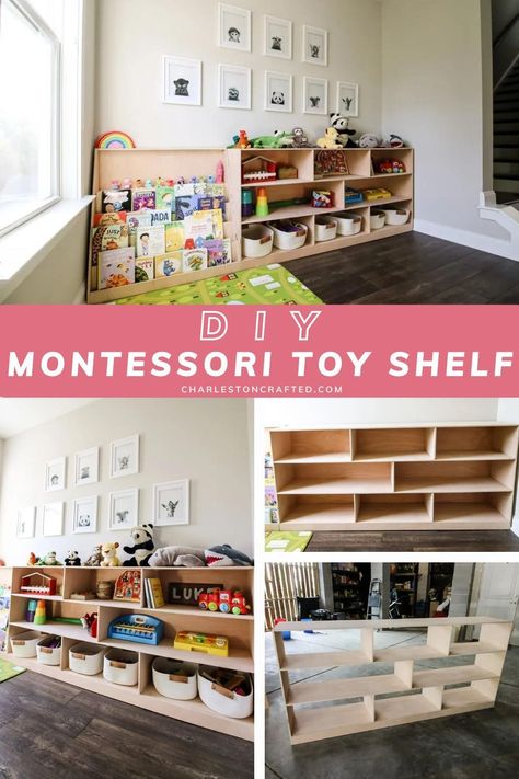 Embark on a journey of educational discovery with our step-by-step tutorial for creating a DIY Montessori toy shelf! Bid adieu to chaotic toy storage solutions and embrace the structured elegance of Montessori-inspired design. Download our PDF plans and unlock the secrets to building a customized toy shelf that not only enhances your child's play area but also promotes independent learning and exploration. Diy Toy Shelves, Toy Shelf Diy, Diy Montessori Shelf, Tv Stand Toy Storage, Outdoor Plant Stand Ideas, Montessori Toy Storage, Montessori Toy Shelf, Outdoor Plant Stand, Plant Stand Ideas