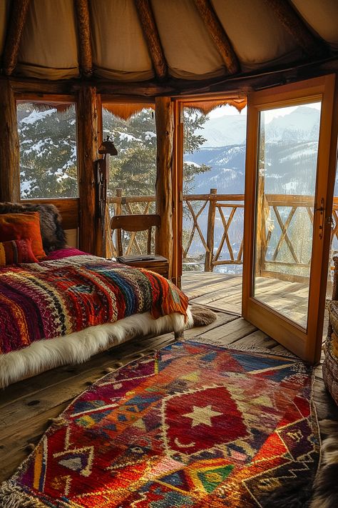 Alpine-view yurt bedroom. Panoramic windows, rustic bed, colorful tribal rug, fur throws.

Are you yearning to breathe life into your chambers with a touch of the majestic outdoors? Say no more, as we whisk you off on a visually stunning journey with 50 Mountain Bedroom Design Ideas that are a gateway to a daily alpine escape right in your abode. Possessing the…

Read more: https://tastyinteriors.com/generated-post-50-mountain-bedroom-design-ideas/ Yurt Bedroom, Mountain Bedroom, Rustic Bed, Panoramic Windows, Tropical Kitchen, Rustic Log Cabin, Workshop Design, Rustic Bedding, Bedroom Design Ideas