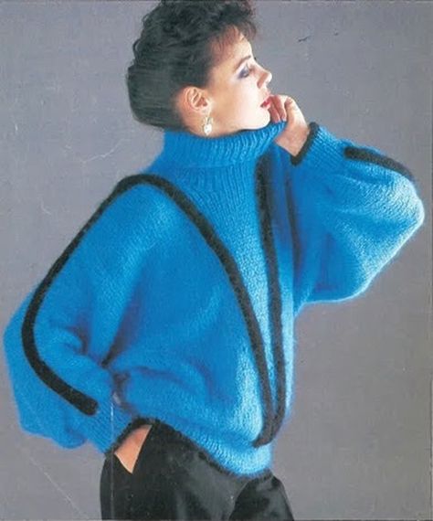 Oversized knitwear of the 80s 💙 From the knitting pattern book "Fashion Fling with Capricorn", which is available in the shop (follow the link in bio for more information). . Follow @neonjulyvintage for a trip to the 80s and 90s! . #80s #1980s #eighties #80sknitwear #80ssweater #80sjumper #80sfashion #totally80s #vintageknit #retroknitting #vintagefashion #batwingsleeves #oversized #vintageseller #nostalgia #thingsweusedtowear 80s Knitwear, Oversized Knitwear, Book Fashion, 80s Sweater, 90s 80s, Vintage Knitting, The 80s, 80s Fashion, Pattern Books