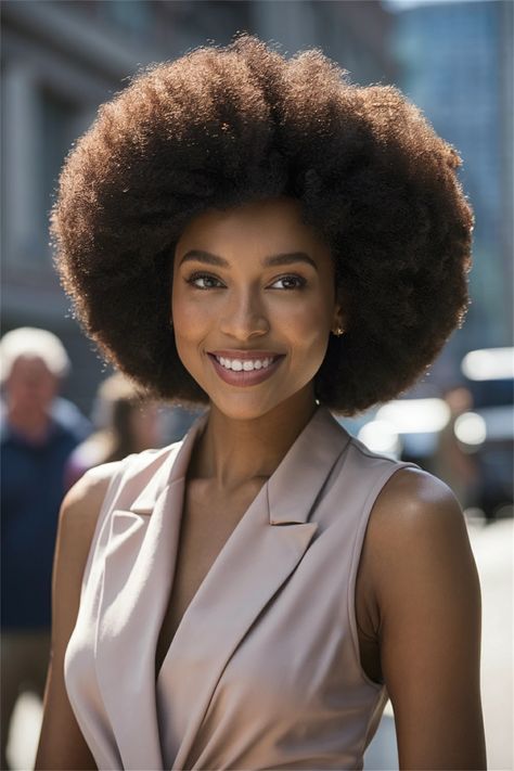 Embrace your natural beauty with this stunning Afro, a perfect example of vibrant natural hair styles that exude confidence and personality. This luscious look features defined curls that frame the face beautifully, making it ideal for any occasion. Not only is this style versatile, but it also showcases the richness of textured hair. Get inspired and discover how to elevate your natural hair game! #NaturalHairStyles #Afro #HairInspiration #CurlyHair #TextureLove Afro Hair Accessories, Twist On Natural Hair, Natural Afro, Isaiah 54, Natural Hair Cuts, Natural Afro Hairstyles, Natural Hair Twists, Exude Confidence, Defined Curls