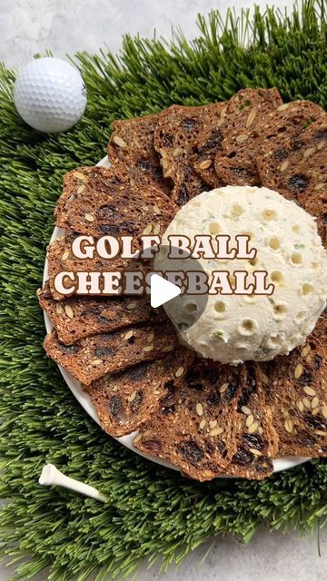 Seecandycook on Instagram: "•GOLF BALL CHEESEBALL•

If you are looking for a fun Father’s Day snack or something to nibble while you watch the US Open, THIS IS IT!  Inspired by an idea I saw on Pinterest…This golf ball cheeseball is PAR-fect for Dad or any golf fan! ⛳️

INGREDIENTS:
1 - 8 oz block cream cheese, softened 
2 tablespoons sour cream 
1/2 cup aged Havarti, finely shredded 
1/2 tsp Worcestershire sauce 
1 tablespoon green onions, chopped 
1/4 tsp garlic powder 
1/4 tsp onion powder 
Dash of salt 

HOW TO:
1. Add all ingredients to a bowl and mix until well combined. 
2. Spread a layer of plastic wrap out and spoon mixture on top. Wrap tightly to form a ball. Refrigerate 3-4 hours (or freeze 30 minutes). 
3. Remove from fridge and remove plastic wrap. 
4. Take a spoon with a roun Freeze Cheese, Havarti, Cheese Balls, Cheese Ball, Us Open, Plastic Wrap, Worcestershire Sauce, 4 Hours, Onion Powder