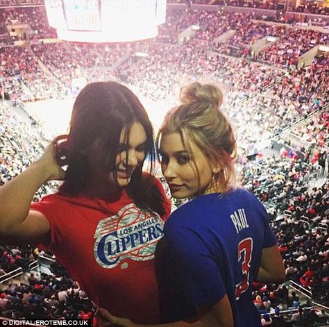 Rumour mill: Both Hailey and Kendall (left) have been linked to the pop star, but sources claim they are all just pals Bruce Jenner, Jenner Sisters, Sporting Event, Jenner Outfits, Bff Goals, Kendall And Kylie Jenner, Bestie Goals, Hailey Baldwin, Best Friend Goals