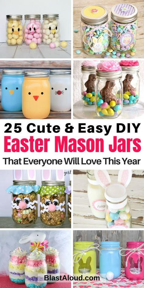 Mason Jar Ideas, Easter Mason Jars, Mason Jar Projects, Jar Ideas, Diy Jar Crafts, Wine Bottle Diy Crafts, Mason Jar Crafts Diy, Wine Bottle Diy, Jar Diy