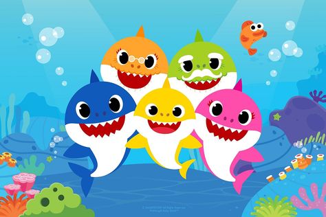 Baby Shark TV series coming to Nickelodeon | EW.com Baby Shark Background, Baby Shark Lyrics, Shark Background, Baby Shark Song, Baby Shark Doo Doo, Shark Family, Couple Drawing, Shark Themed, Shark Party