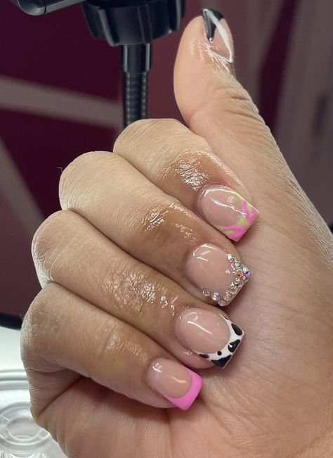 Baddie Acrylic Nails Short, Cute Baddie Nails Short, Nail Overlay Ideas, Short Baddie Nails, Baddie Short Acrylic Nails, Overlay Nails, Popular Nail Art, Fantasy Nails, Hard Nails