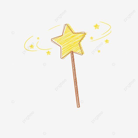 Stars Cute Drawing, Fairy Wand Illustration, Magical Wand Drawing, Fairy Wand Drawing, Cute Stars Drawing, How To Draw Magic, Magical Drawing Ideas, Wand Drawings, Magic Wand Drawing