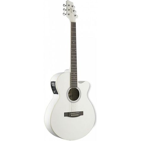 Stagg-electro acoustic guitar white White Acoustic Guitar, Guitar Light, Guitar Inspiration, Electro Acoustic Guitar, White Guitar, Guitar Photos, 21st Party, Guitar Gear, Learn Guitar